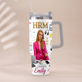 Custom Any Photo Office Staff Gift - Personalized Colleague Tumbler With Plush Charm