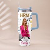 Custom Any Photo Office Staff Gift - Personalized Colleague Tumbler With Plush Charm