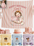 Happy Birthday Decoration Gift - Personalized Birthday Wall Tapestry