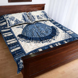 Toile de Jouy Reading Girl - Personalized Book Quilt Set