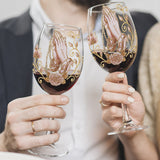 Praying Hands - Personalized Christian Wine Glass With Long Stem
