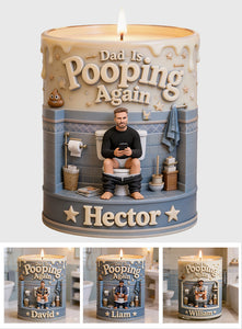 Custom Any Photo - Personalized Father Candle With Wooden Lid