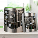 Love Goft - Personalized Golf Accent Mug & Coaster