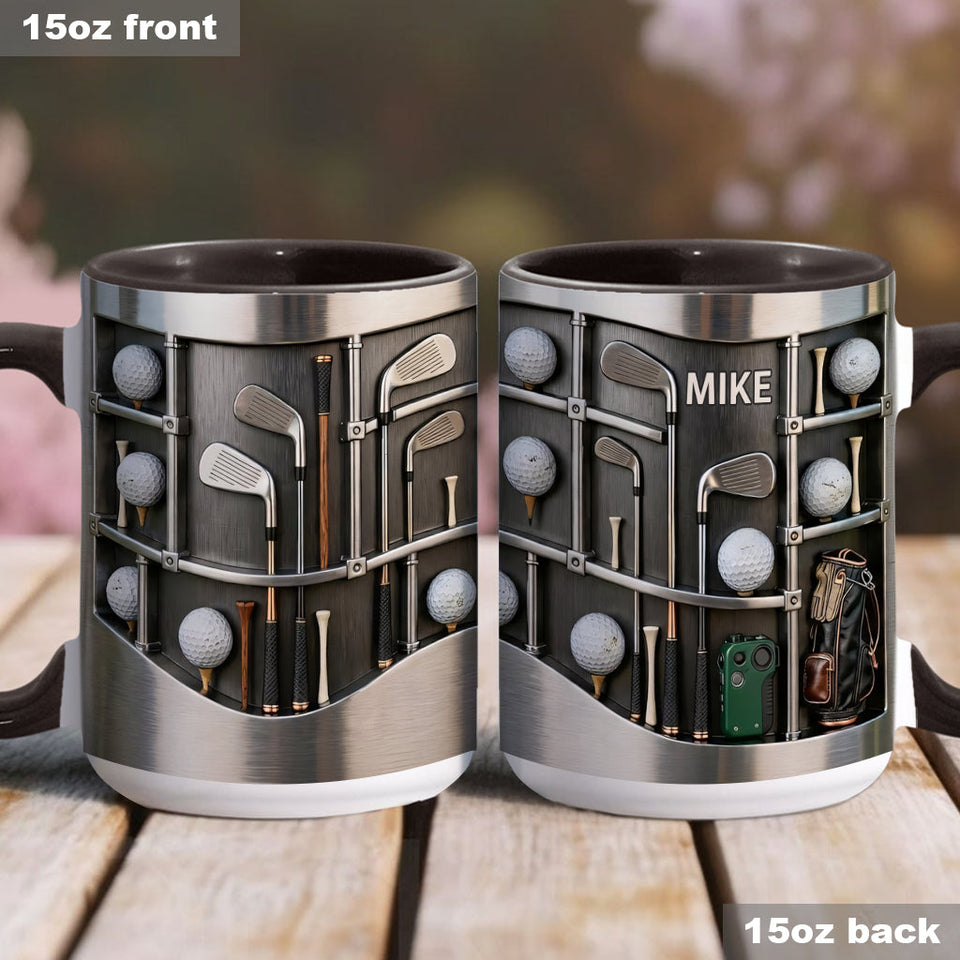 Love Goft - Personalized Golf Accent Mug & Coaster