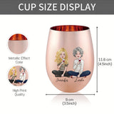 Of All The Vaginas In The World - Personalized Mother Metallic Wine Glass