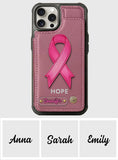 Hope - Personalized Breast Cancer Awareness Wallet Phone Case