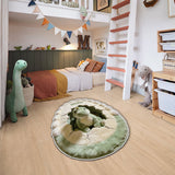 Kid Room Decor - Dinosaur or Unicorn - Personalized Kid Non-Slip Tufted Rug