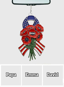 Honor The Fallen - Personalized Veteran Car Ornament
