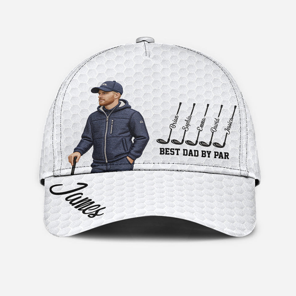 Best Dad By Par - Personalized Golf Classic Cap