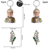Custom From Letter, Flower, Photo - Personalized Self Love Premium Keychain With Charms