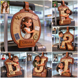 Custom Any Photo Initial Name Letter - Personalized Travelling Luggage Tag