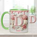 Love Crochet - Personalized Crocheting Set Accent Mug with Acrylic Stirrers
