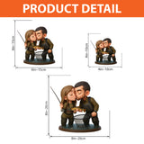 Couple Fishing - Personalized Fishing Custom Shaped Acrylic Plaque