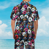 Bigfoot Summer Vibes - Personalized Hiking Hawaiian Shirt & Men Shorts