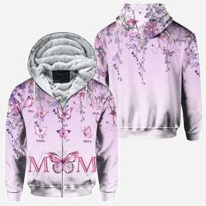 Mother And Children Butterfly - Personalized Mother All Over Shirt