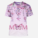 Mother And Children Butterfly - Personalized Mother All Over Shirt