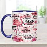 Flamingo Affirmation - Personalized Flamingo Accent Mug