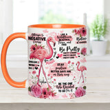 Flamingo Affirmation - Personalized Flamingo Accent Mug