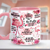 Flamingo Affirmation - Personalized Flamingo Accent Mug
