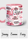 Flamingo Affirmation - Personalized Flamingo Accent Mug