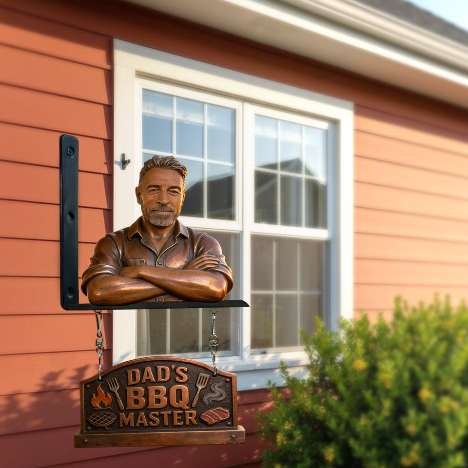 Custom Any Photo - Personalized Father Wooden Wall Mount Sign