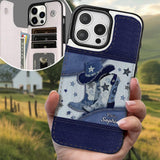 Cowgirl Boots - Personalized Cowgirl Foldable Wallet Phone Case