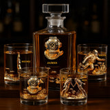 Scuba Diving Lovers Gift - Personalized Scuba Diving Whiskey Glass