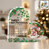 Baby 1st Christmas - Personalized Family Custom Shaped Acrylic Plaque