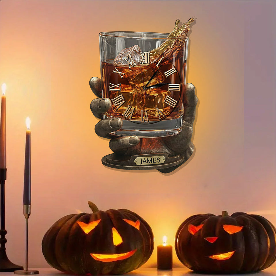 Whiskey Time - Personalized Whisky LED Light Wall Clock