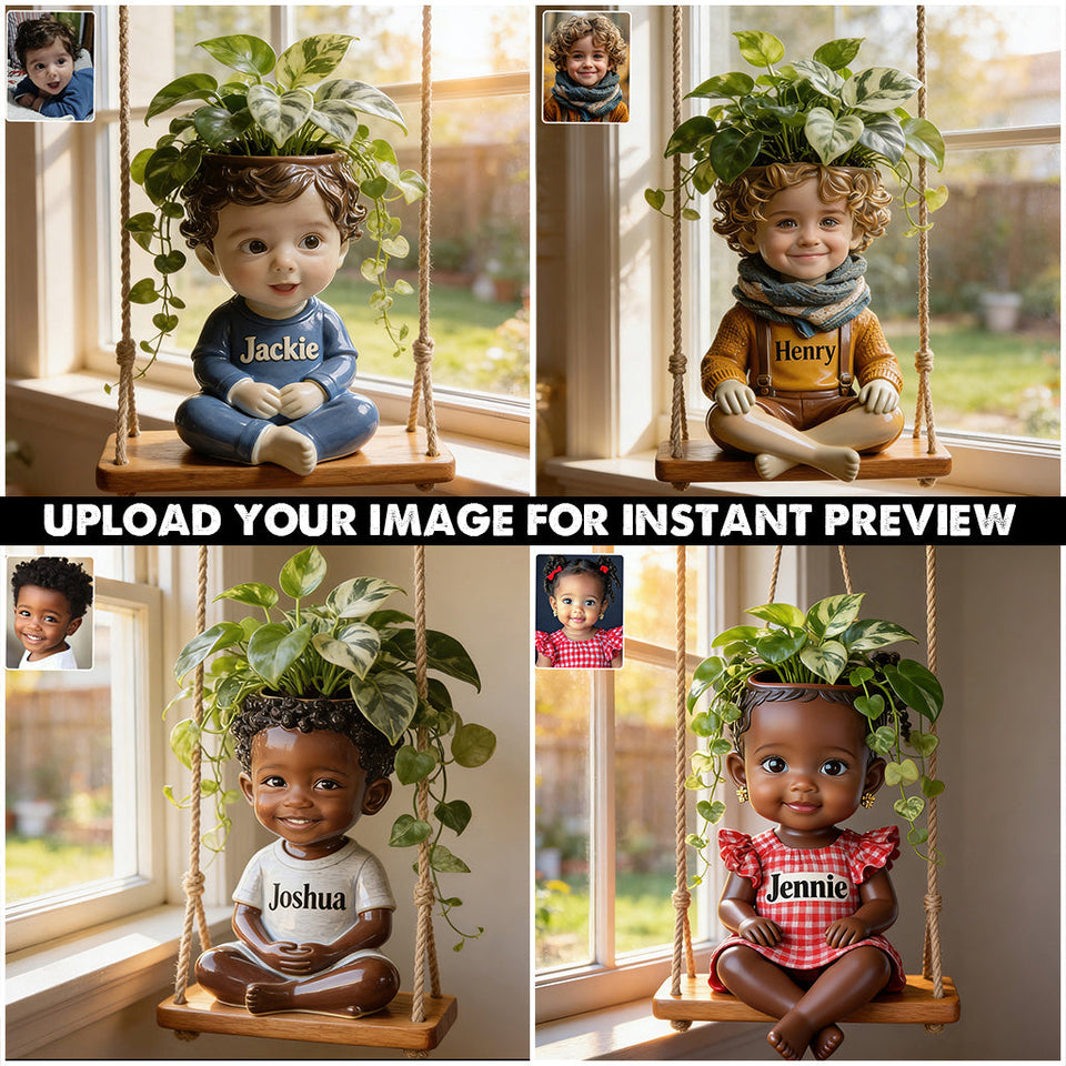 Little Bloom Swing - Personalized Kid Hanging Pot