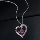 Custom Any Photo Gift For Grandma/Mom - Personalized Grandma Shaped Metal Pendant Necklace