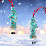 Merry Christmas Snowman Family - Personalized Family Ornament
