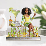 Cocktail Lovers, Margarita Lovers Gift - Personalized Cocktail Custom Shaped Acrylic Plaque
