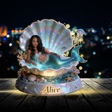 Mermaid Theme, Mermaid Lovers - Personalized Mermaid Acrylic LED Night Light