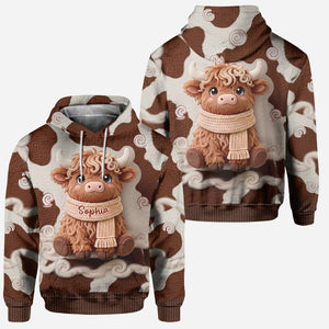 Cute Highland Cow - Personalized Highland Cow Hoodie and Leggings