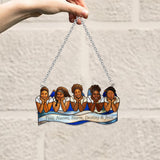 Custom Any Photo - Personalized Sibling Window Hanging Suncatcher Ornament