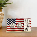 Best Dog Dad Ever - Personalized Dog Custom Shaped Acrylic Plaque