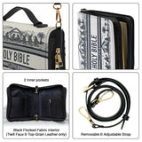 Nativity Scene - Personalized Christian Leather Bible Cover Bag