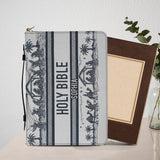 Nativity Scene - Personalized Christian Leather Bible Cover Bag