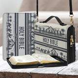 Nativity Scene - Personalized Christian Leather Bible Cover Bag