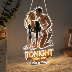 Tonight - Personalized Spicy Couple LED Light Acrylic Sign