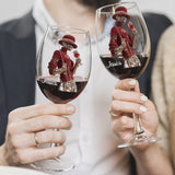 Golf And Wine - Personalized Golf Wine Glass With Long Stem