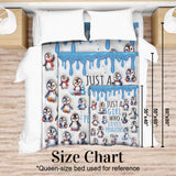 Just A Girl Who Loves Penguins - Personalized Blanket