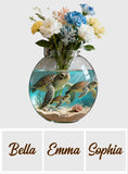 Love Turtle - Personalized Turtle Magnetic Flower Vase