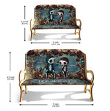 Til Death Do Us Part - Personalized Skull Wooden Bench