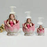 Custom Any Photo Favorite Flower - Personalized Flower Lover Soap Dispenser