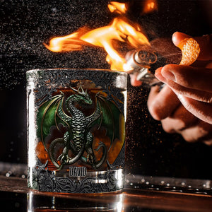Biker Whiskey - Personalized Dragon Whiskey Glass