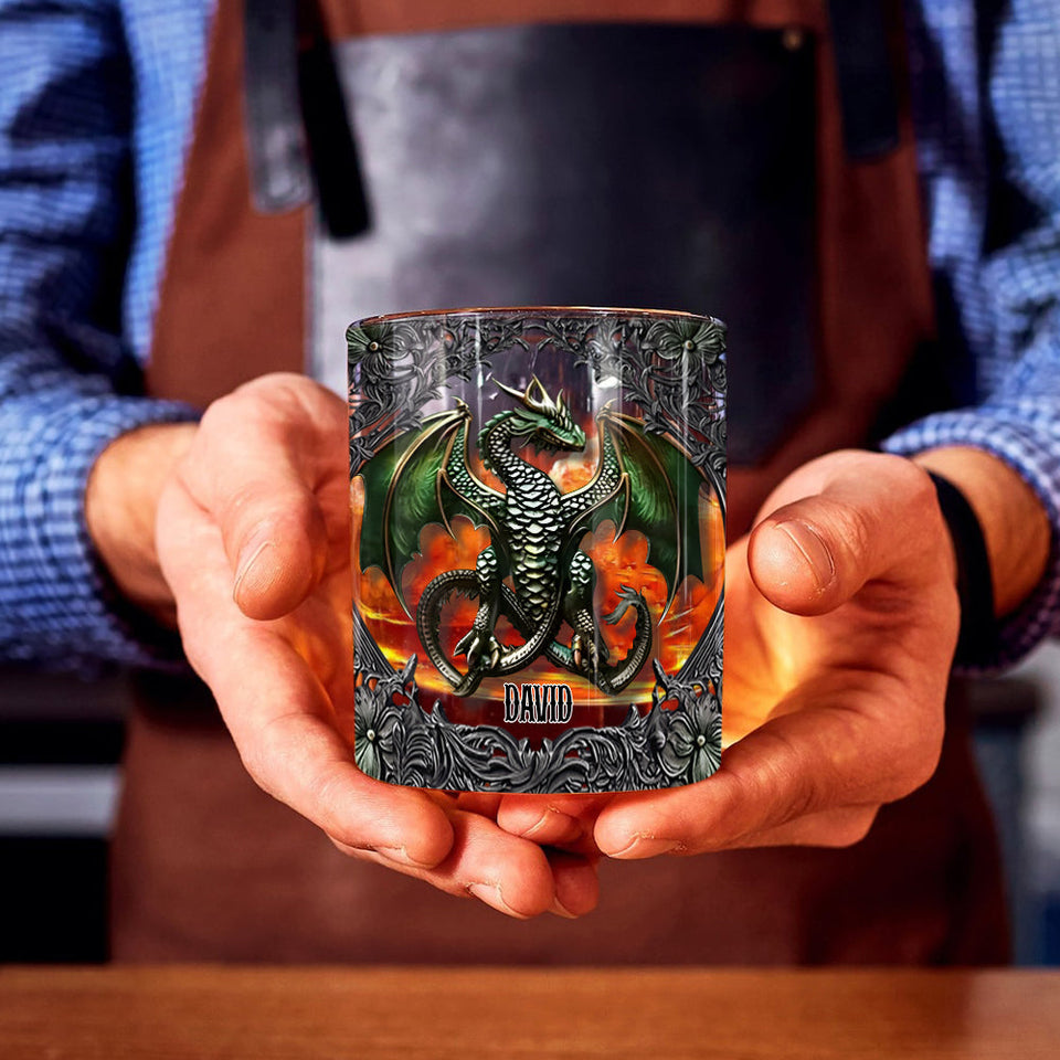 Biker Whiskey - Personalized Dragon Whiskey Glass
