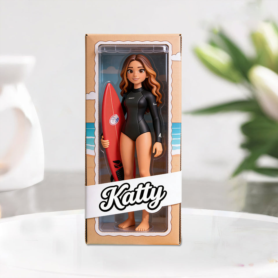 Custom Any Photo - Love Surfing - Personalized Surfing Custom Shaped Acrylic Plaque