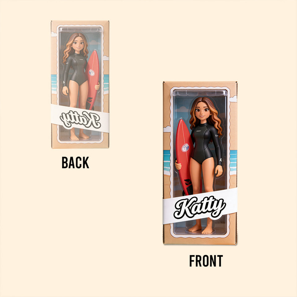 Custom Any Photo - Love Surfing - Personalized Surfing Custom Shaped Acrylic Plaque